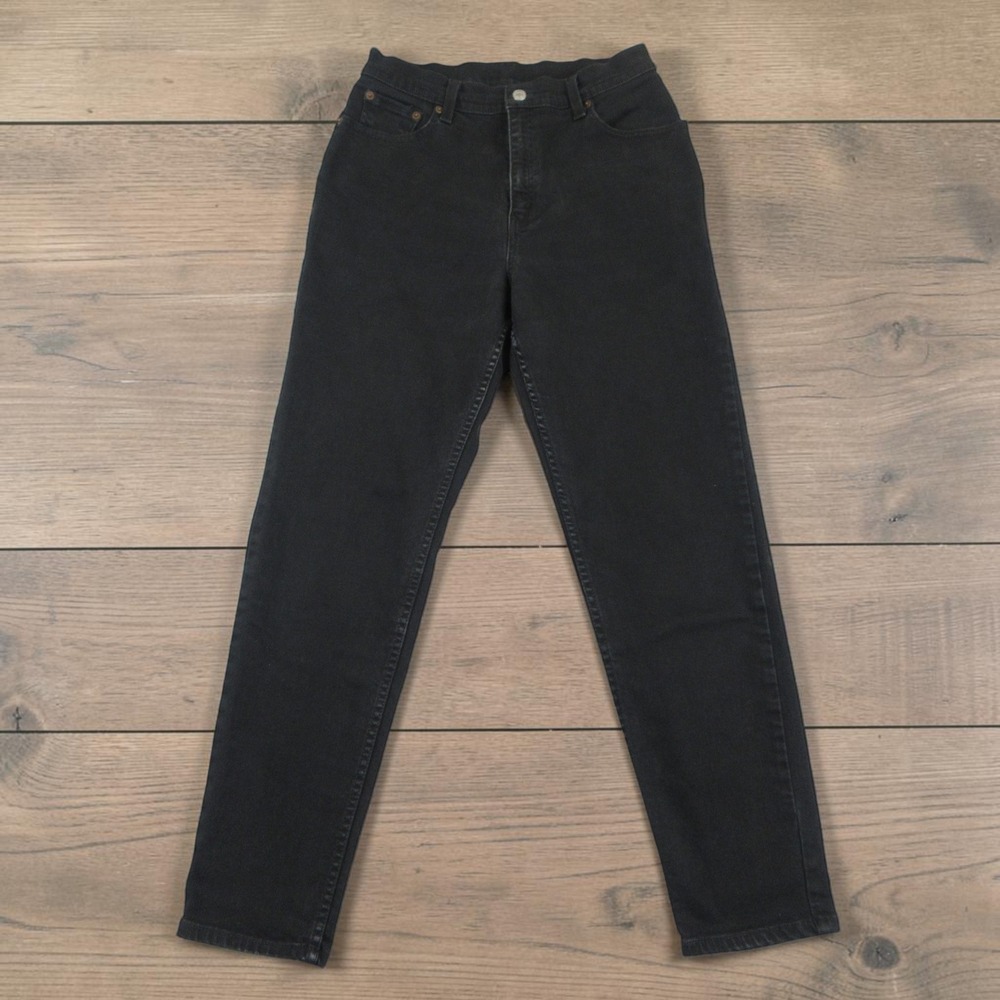 Vintage Levi's 550 Jeans Womens 10 Black Relaxed Fit Tapered High Rise